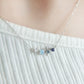 10K White Gold Tanzanite Snow Crystal Necklace - Model Image