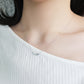 10K White Gold Tanzanite Snow Crystal Necklace - Model Image