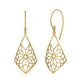 18K/10K Yellow Gold Openwork Rhombus Earrings - Product Image