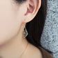 18K/10K Yellow Gold Openwork Rhombus Earrings - Model Image