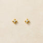 [Second Earrings] 18K Yellow Gold Mini Flower Earrings 0.04Ct - Product Image