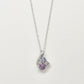 10K White Gold Tanzanite Twisted Necklace - Product Image