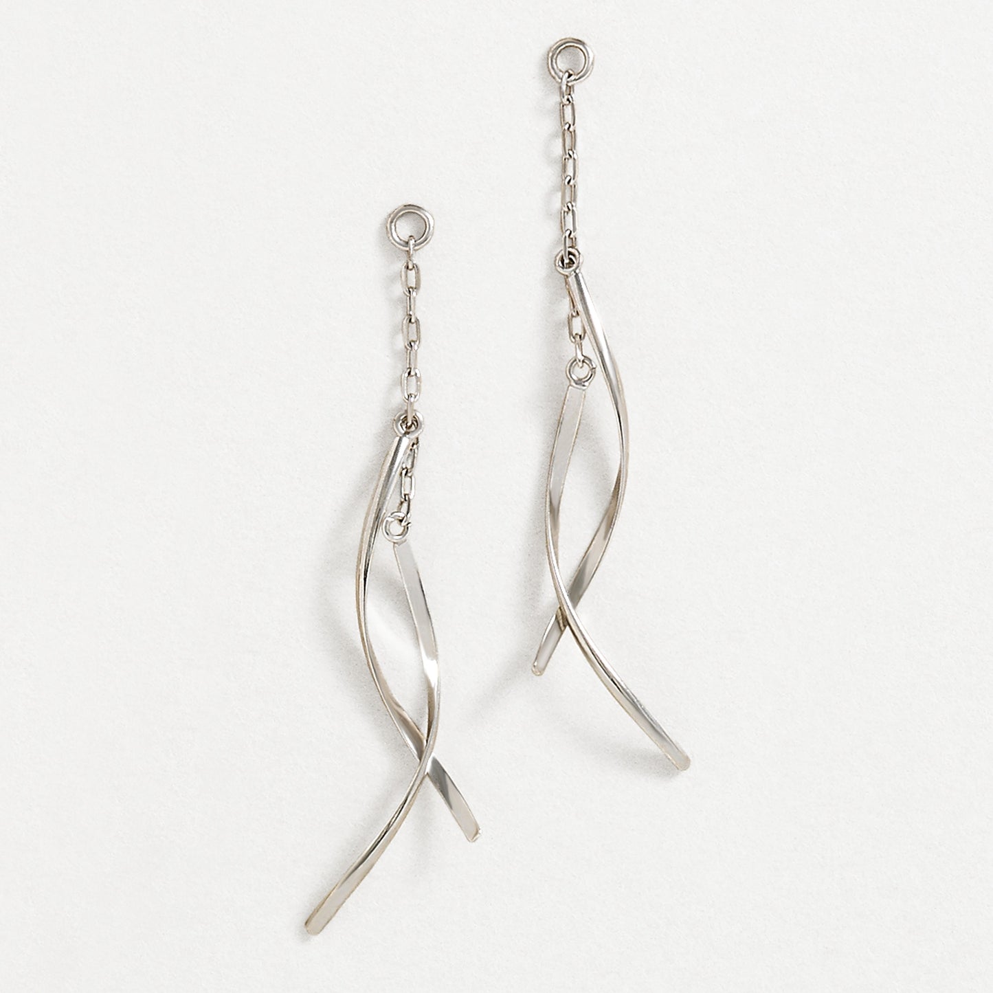 [Palette] 10K White Gold Twisted Charms - Product Image