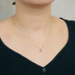 Platinum Diamond Flower Necklace (L) - Model Image