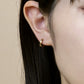 18K/10K Yellow Gold Basic Mini Hoop Earrings - Model Image