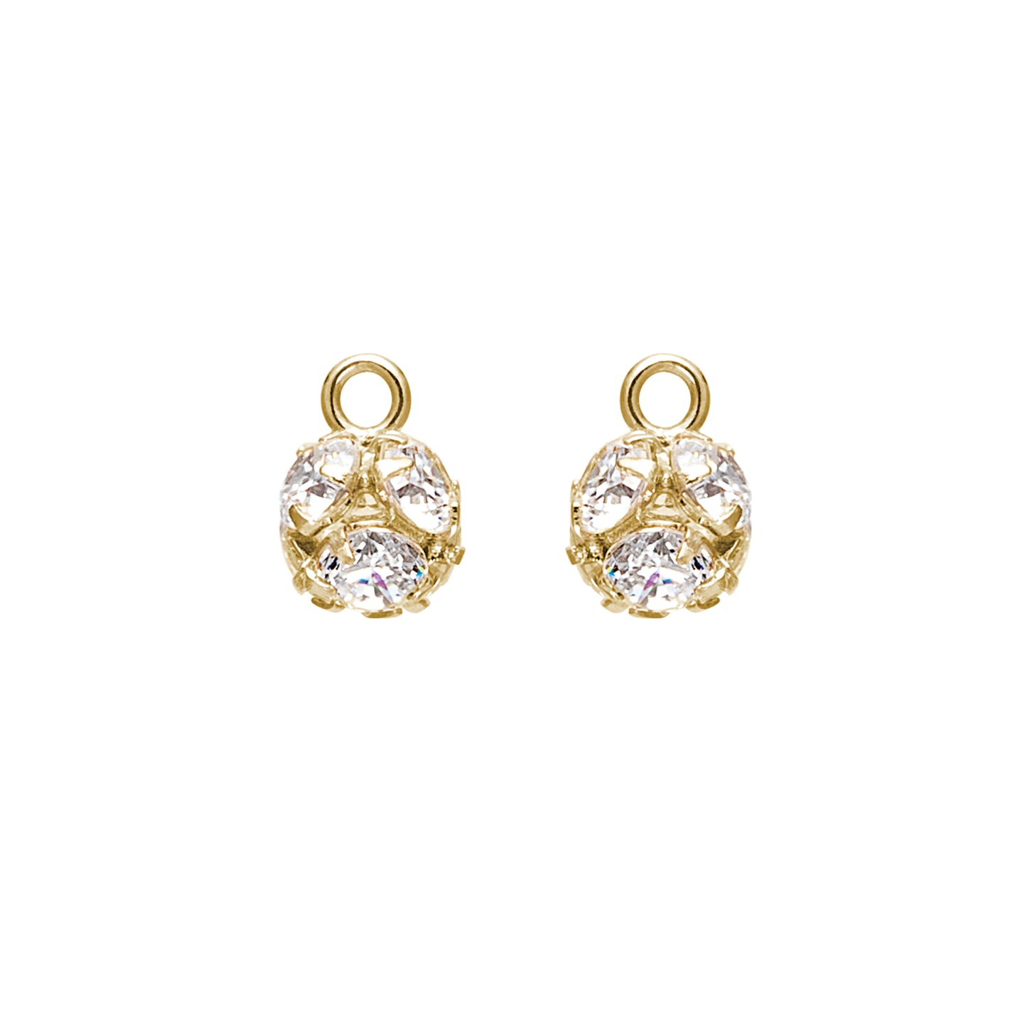 [Palette] 18K Yellow Gold Glittering Earring Charms - Product Image