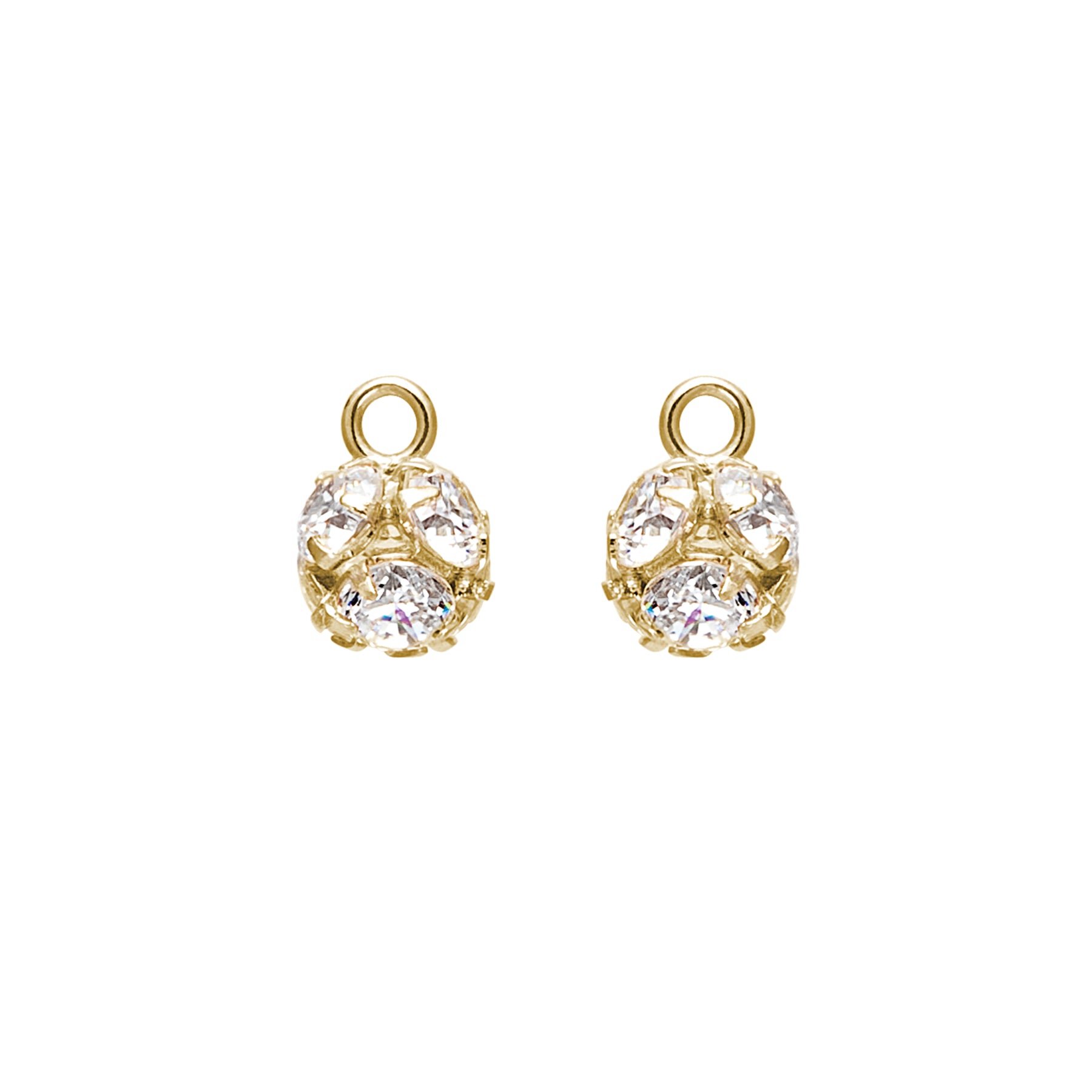 [Palette] 18K Yellow Gold Glittering Earring Charms - Product Image