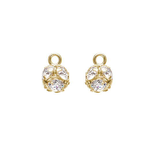 [Palette] 18K Yellow Gold Glittering Earring Charms - Product Image