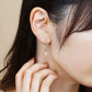[Palette] 18K Yellow Gold Glittering Earring Charms - Model Image
