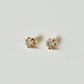 [Second Earrings] 18K Yellow Gold Brown Diamond Earrings - Product Image