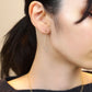 [Second Earrings] 18K Yellow Gold Brown Diamond Earrings - Model Image