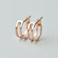 18K/10K Rose Gold Mini Hoop Earrings - Product Image