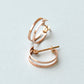 18K/10K Rose Gold Mini Hoop Earrings - Product Image