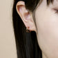 18K/10K Rose Gold Mini Hoop Earrings - Model Image