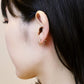18K/10K Rose Gold Mini Hoop Earrings - Model Image