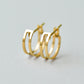 18K/10K Yellow Gold Mini Hoop Earrings - Product Image