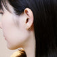 18K/10K Yellow Gold Mini Hoop Earrings - Model Image