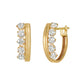 14K/10K Yellow Gold Cubic Zirconia Hoop Earrings - Product Image