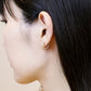 18K/10K Rose Gold Cubic Zirconia Hoop Earrings - Model Image