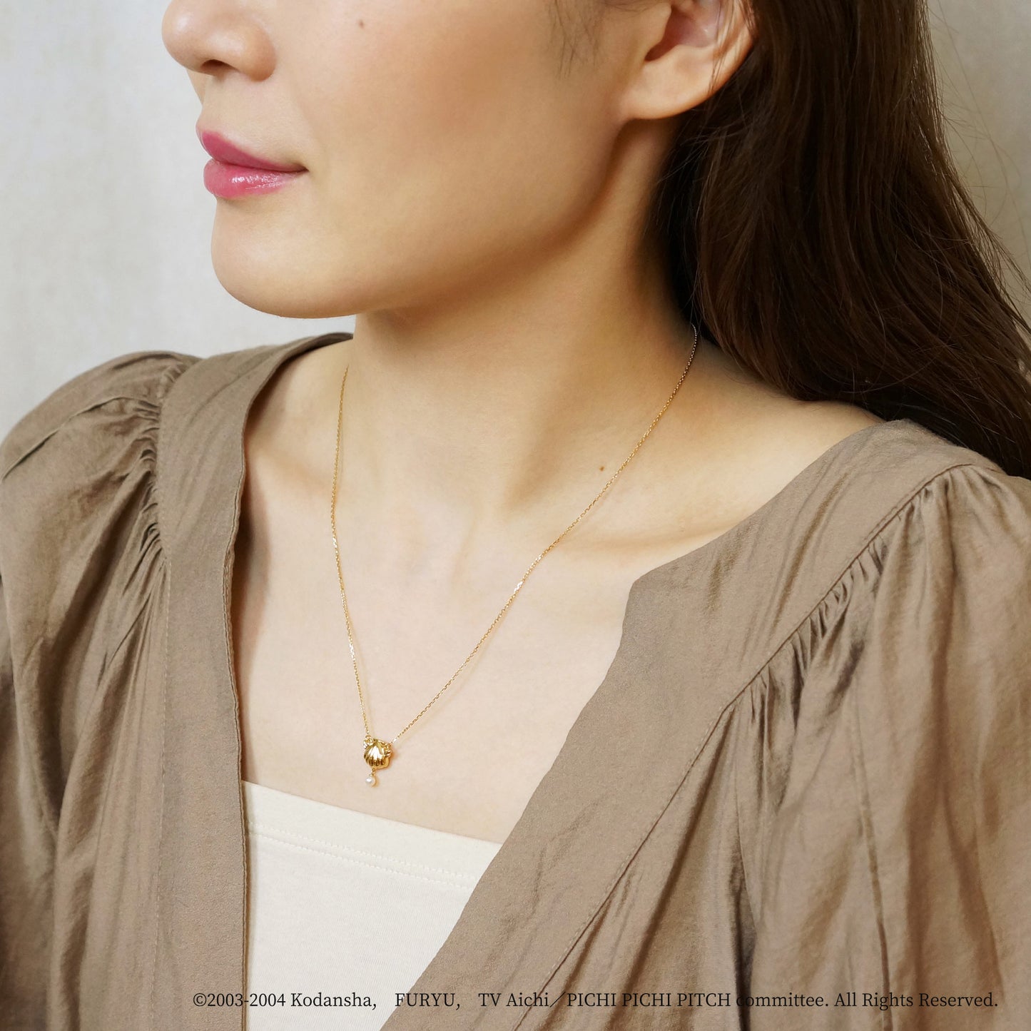 Mermaid Melody Pichi Pichi Pitch - Reversible Necklace (Lucia Nanami) - Model Image
